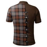 Clan Cameron of Erracht Weathered Tartan Polo Shirt - Lion Rampant And Celtic Thistle Style YJ94 Cameron of Erracht Weathered Tartan Tartan Polo